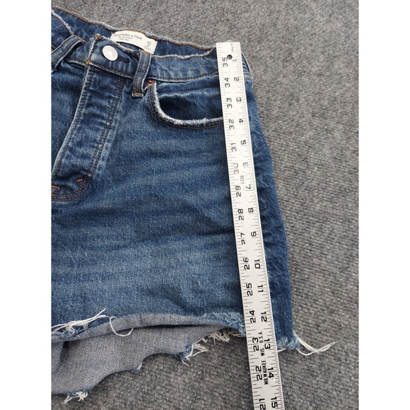 Abercrombie & Fitch Denim Shorts Womens 25/0 The Dad Short High rise Button Fly - Picture 5 of 11